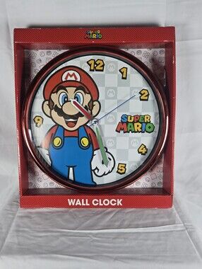 Super Mario Official Analog Wall Clock - New in Box